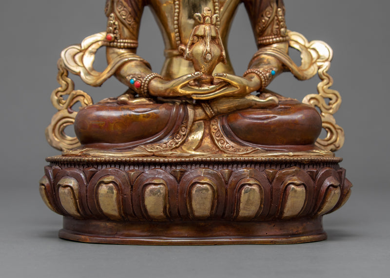 Amitayus Buddha Sculpture | Traditional Bodhisattva Art