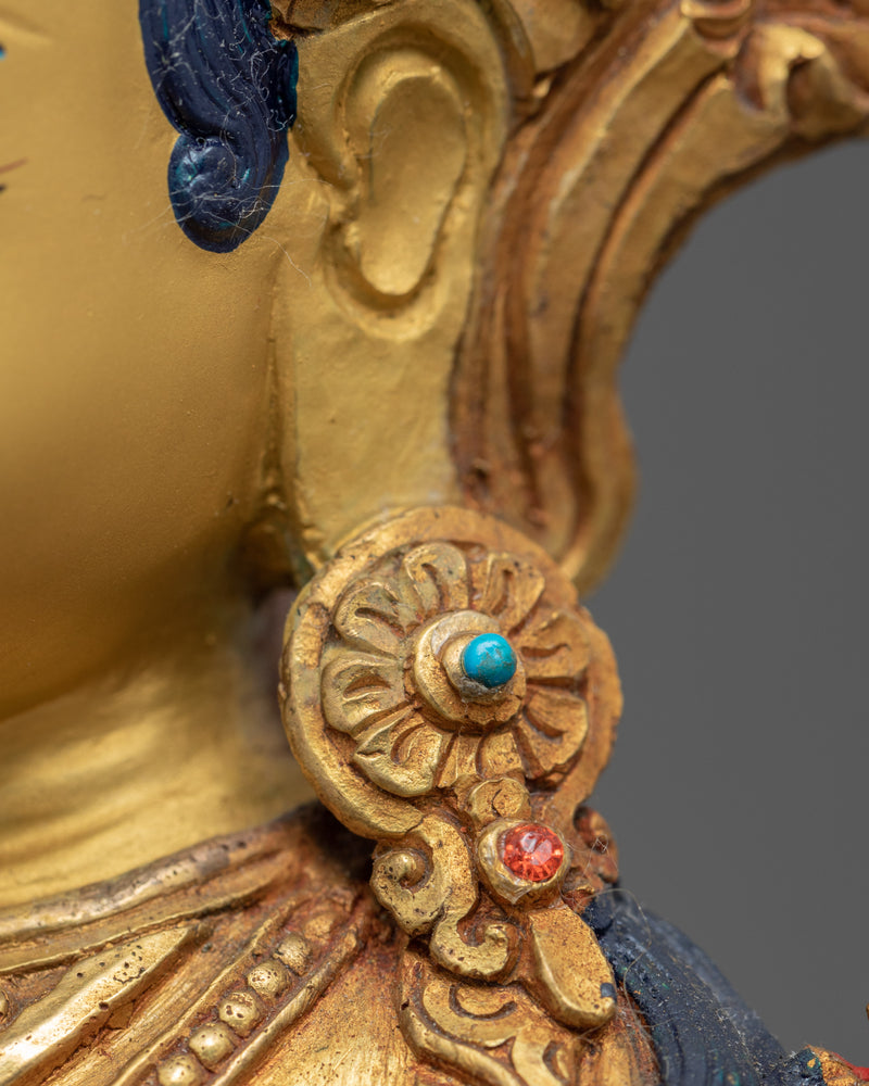 Mother Green Tara Sculpture | Traditionally Hand Carved Statue