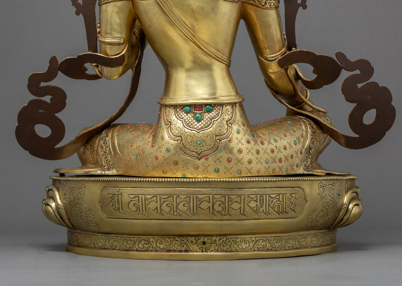 Mother Tara Green Statue | Finely Hand Carved Sculpture