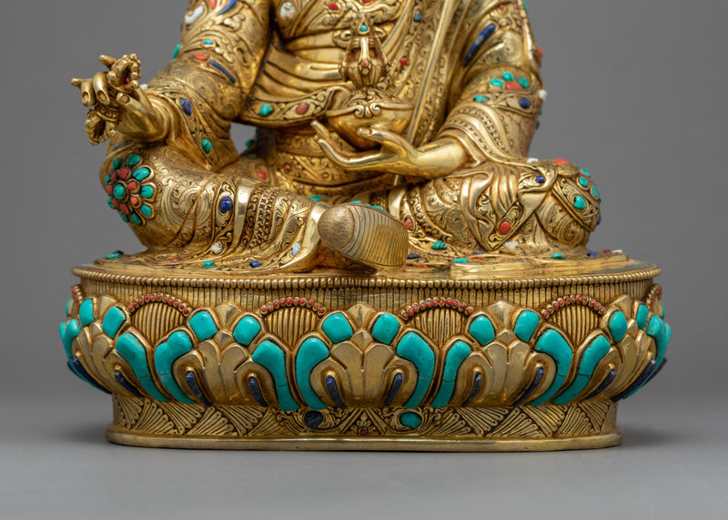 Handmade Guru Padmasambhava Statue | Traditional Buddhist Statue