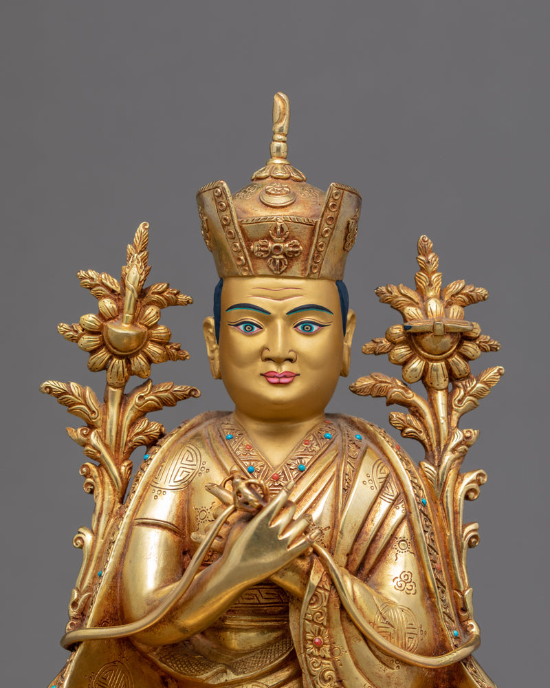 16th Karmapa Sculpture | Traditional Hand Carved Statue