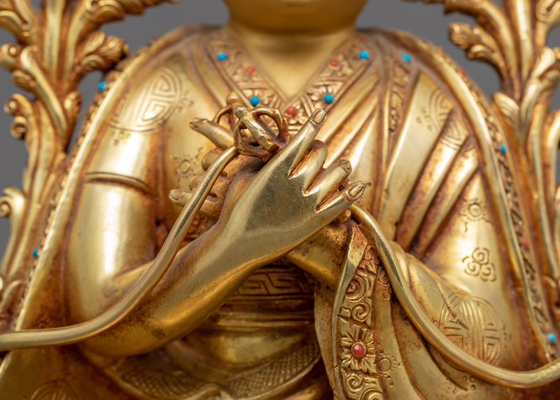 16th Karmapa Sculpture | Traditional Hand Carved Statue