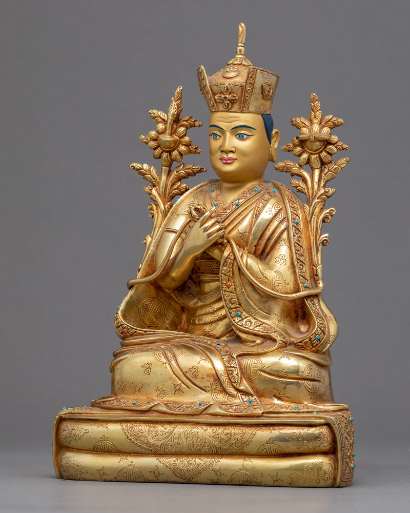 16th Karmapa Sculpture | Traditional Hand Carved Statue