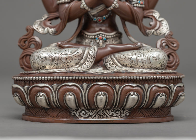 Chenrezig Buddhist Sculpture | Traditional Himalayan Art of Nepal