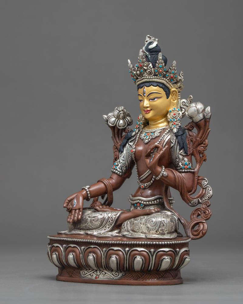 White Tara Buddha Statue | Traditionally Hand Sculpted Art