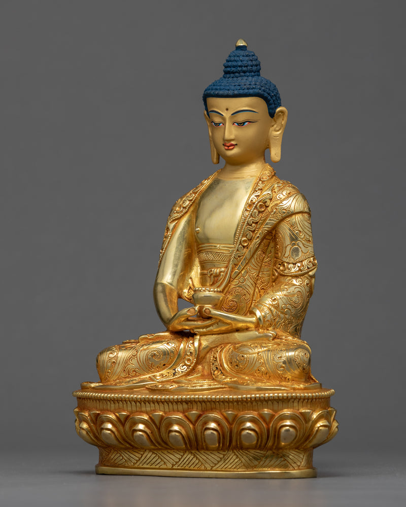 Buddha Amitabha Sculpture | Finley Hand Carved Tibetan Statue