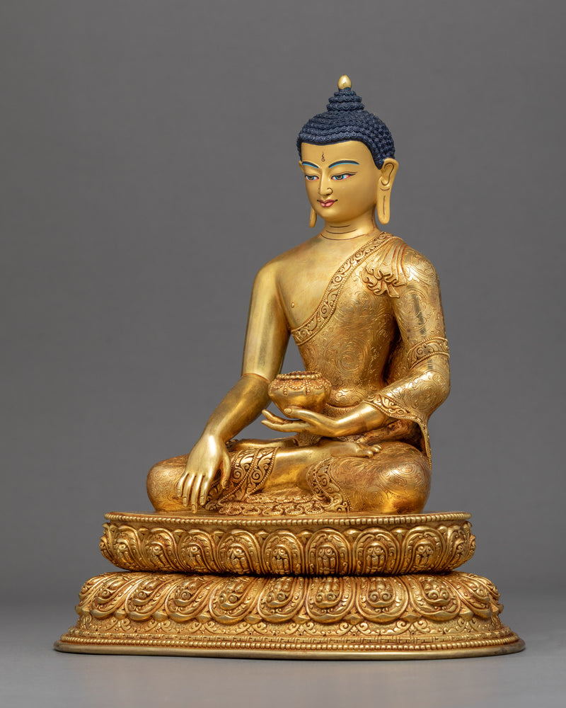 Shakyamuni Buddha Prayer Statue | Tibetan Buddhist Art