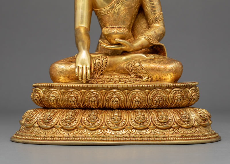 Shakyamuni Buddha Prayer Statue | Tibetan Buddhist Art