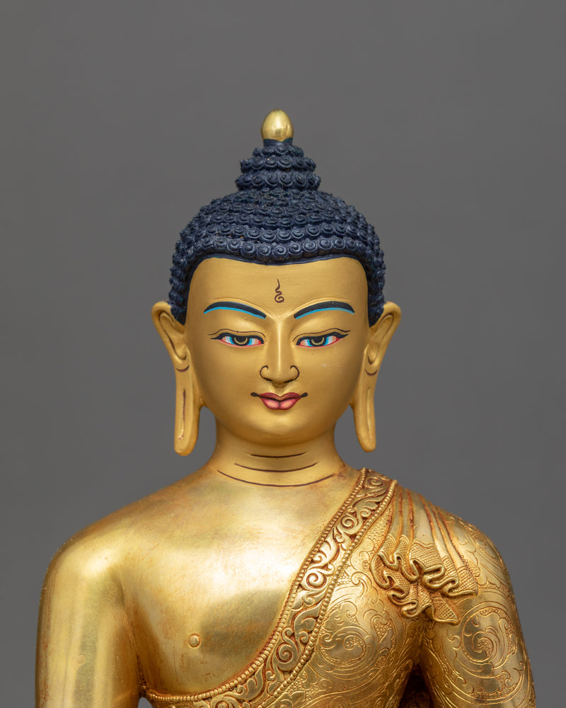 Shakyamuni Buddha Prayer Statue | Tibetan Buddhist Art