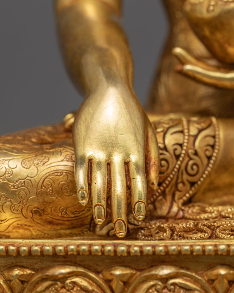 Shakyamuni Buddha Prayer Statue | Tibetan Buddhist Art