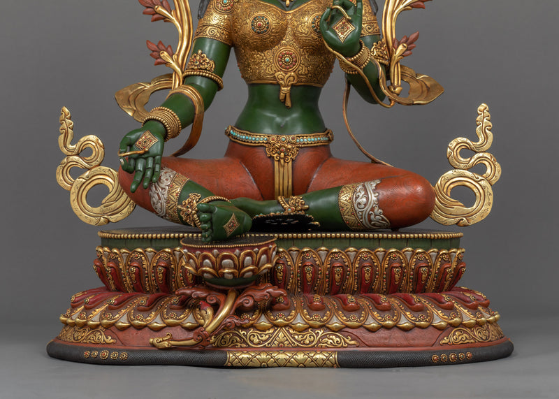 Buddha Green Tara Statue | Traditionally Sculpted Art