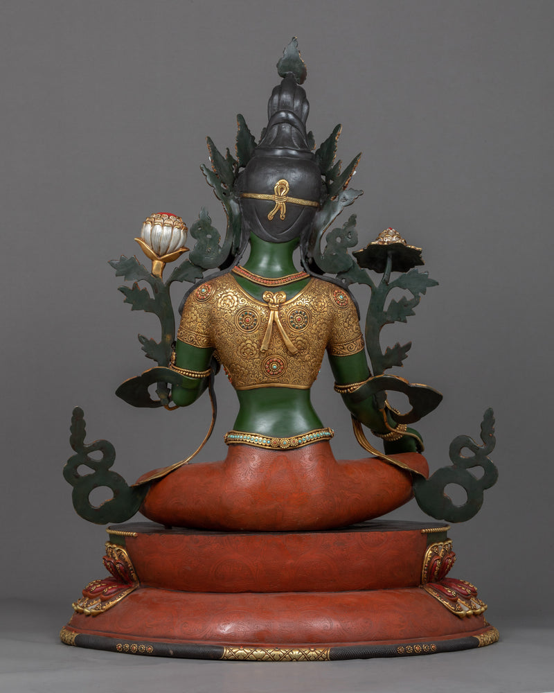 Buddha Green Tara Statue | Traditionally Sculpted Art