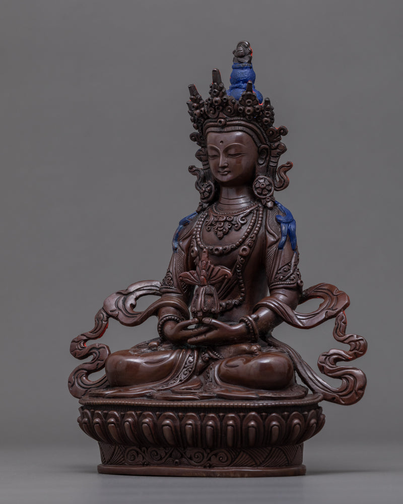 Amitayus Bodhisattva Copper Sculpture | Himalayan Art of Nepal