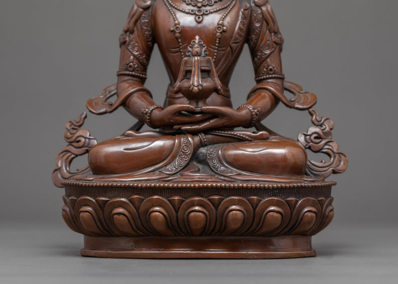 Amitayus Buddha Sculpture | Bodhisattva Copper Art