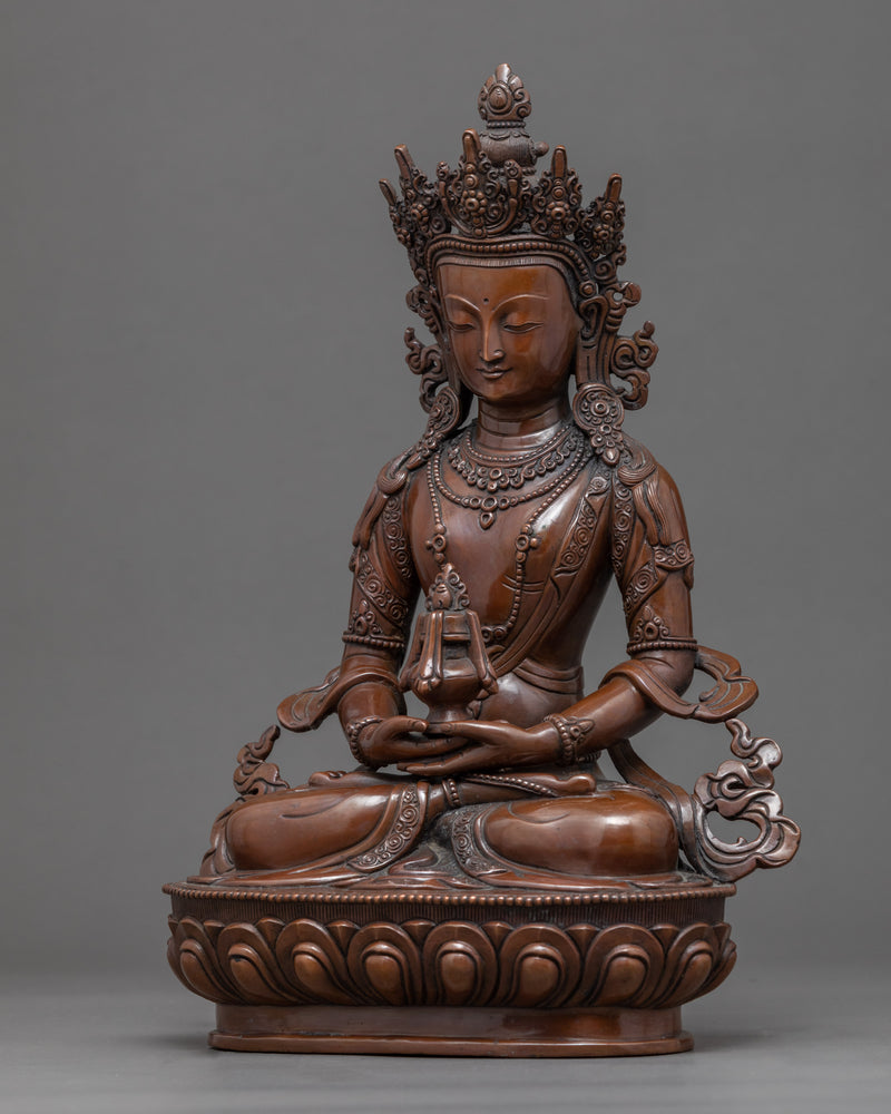 Amitayus Buddha Sculpture | Bodhisattva Copper Art