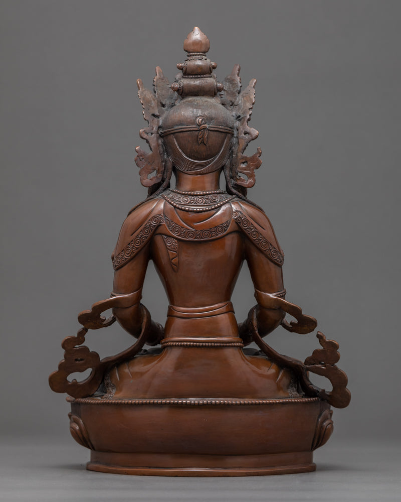 Amitayus Buddha Sculpture | Bodhisattva Copper Art