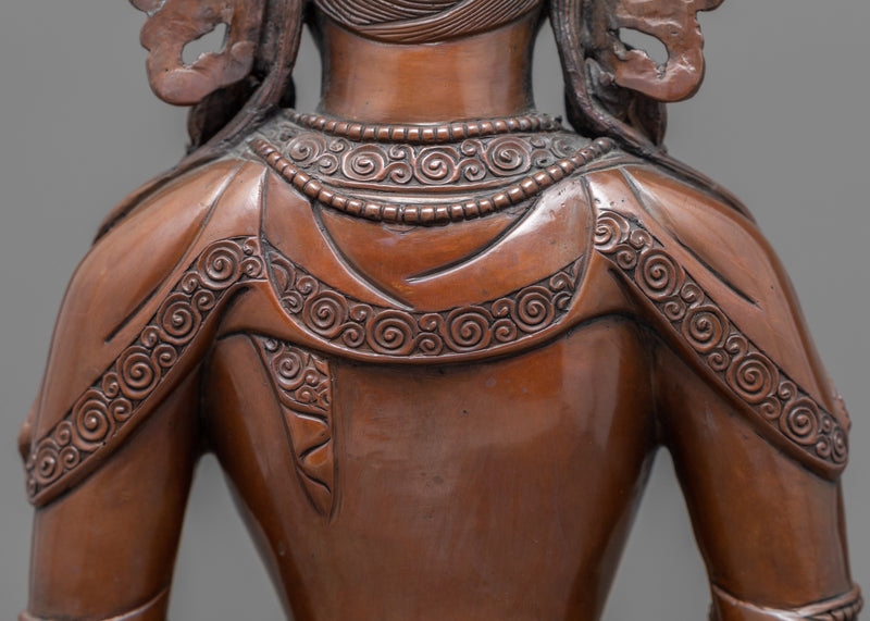 Amitayus Buddha Sculpture | Bodhisattva Copper Art