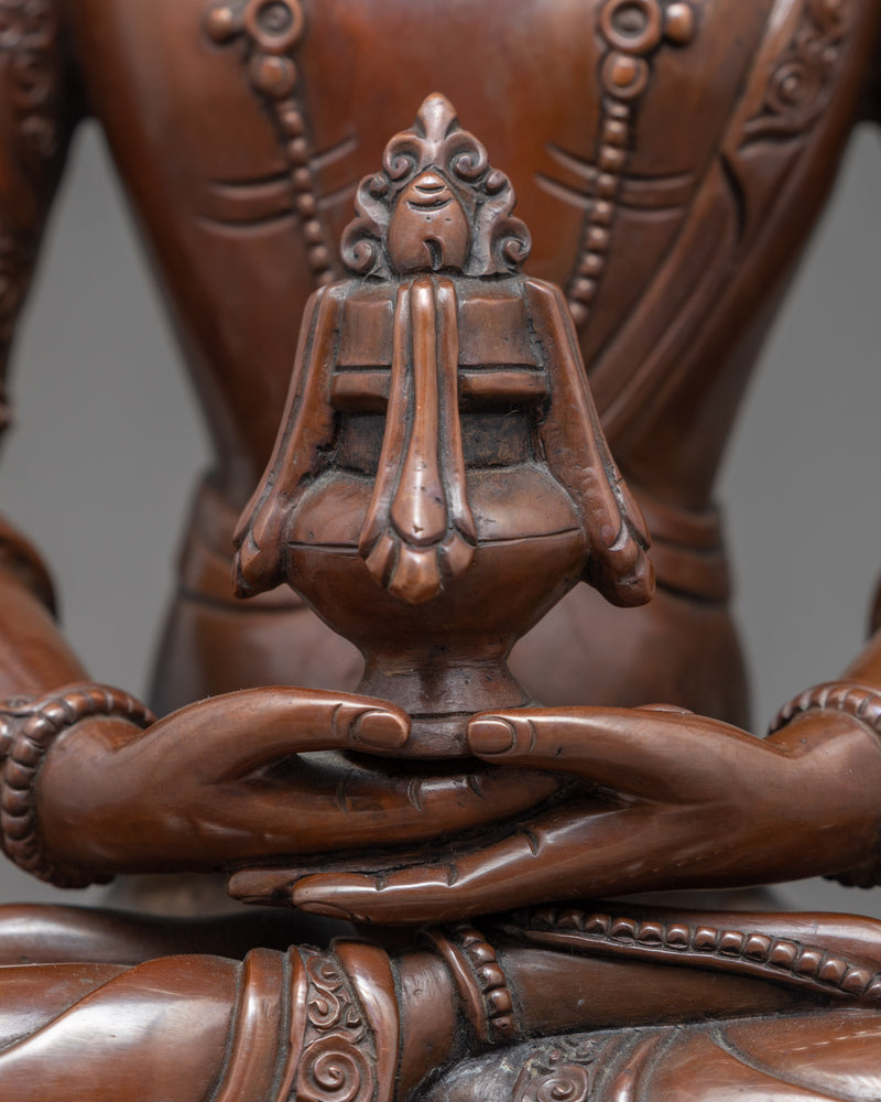 Amitayus Buddha Sculpture | Bodhisattva Copper Art