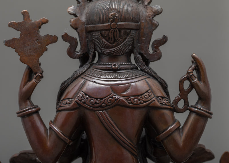 Chenrezig Tibetan Sculpture | Traditional Himalayan Art of Nepal