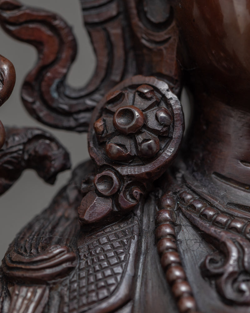 Green Tara Buddha Deity | Hand Carved Copper Sculpture