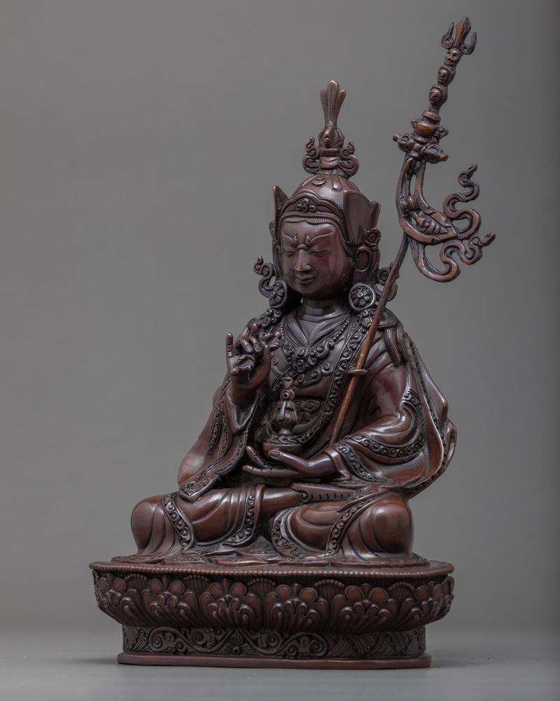 Guru Padmasambhava | Traditional Handmade Copper Sculpture