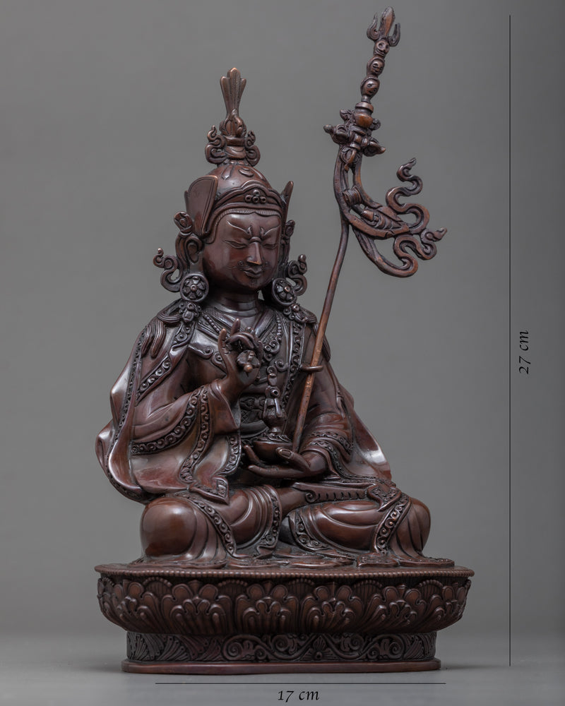 Guru Padmasambhava | Traditional Handmade Copper Sculpture