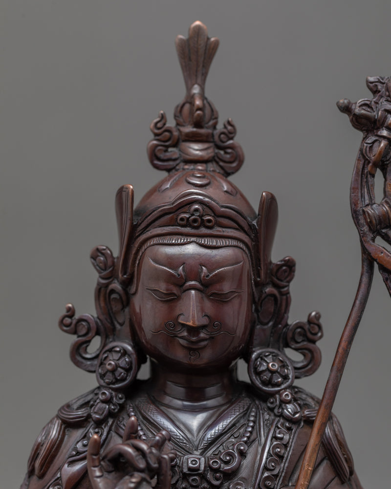 Guru Padmasambhava | Traditional Handmade Copper Sculpture