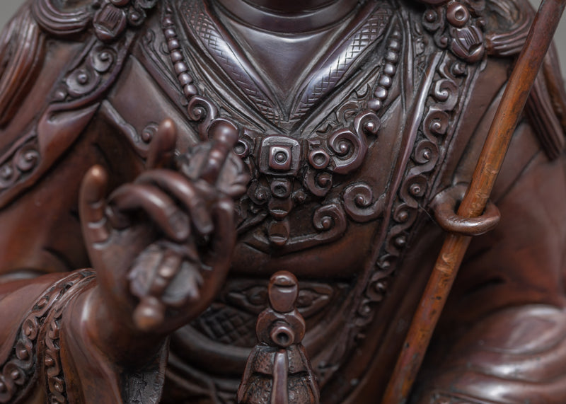 Guru Padmasambhava | Traditional Handmade Copper Sculpture