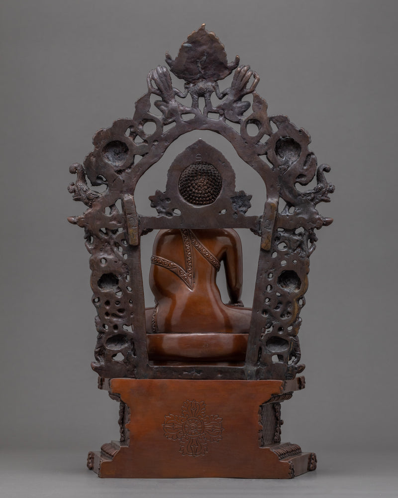 Buddha Gautama Shakyamuni Statue | Traditional Oxidized Sculpture