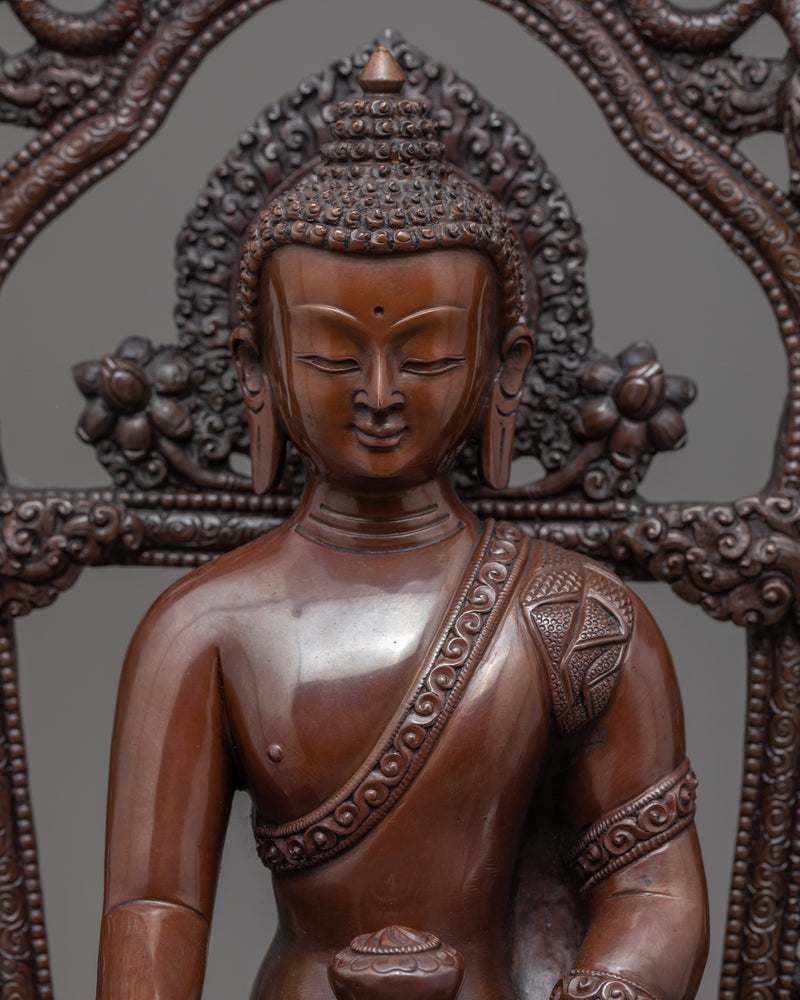 Buddha Gautama Shakyamuni Statue | Traditional Oxidized Sculpture