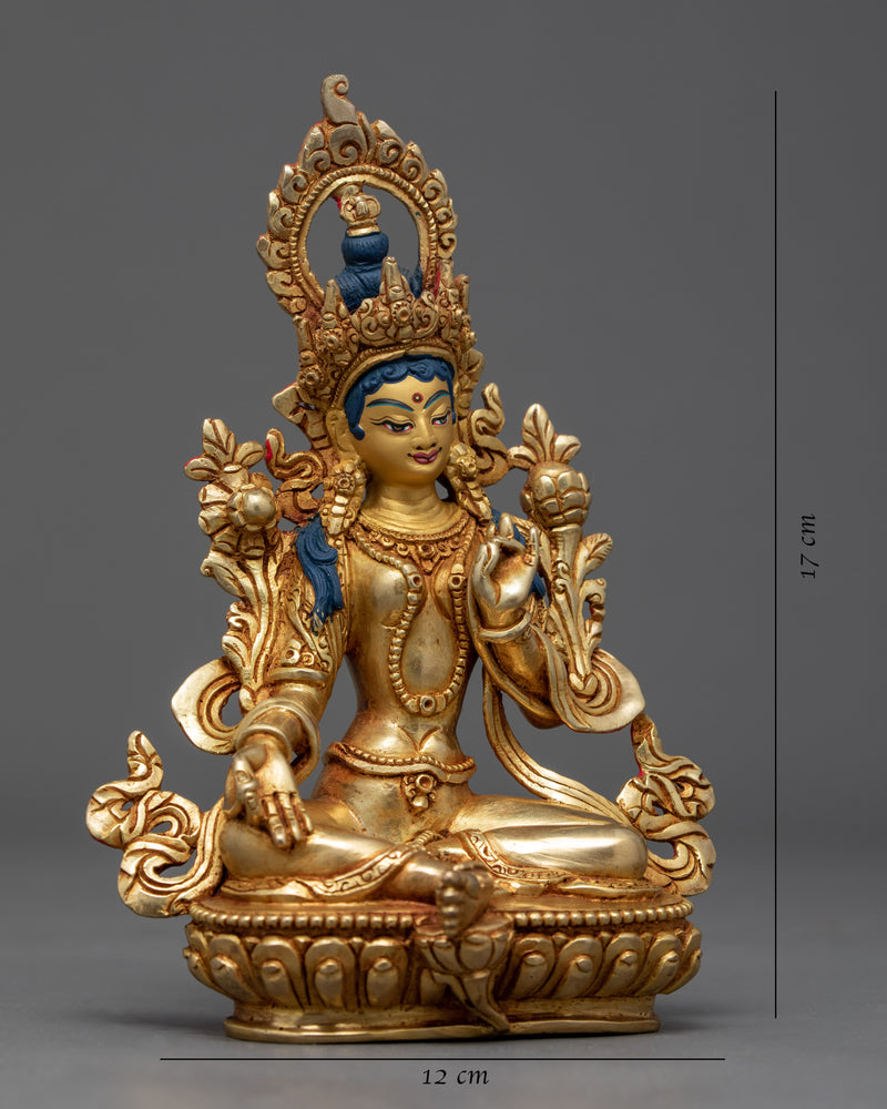 Green Tara Buddhist Statue | Traditional Himalayan Art of Nepal