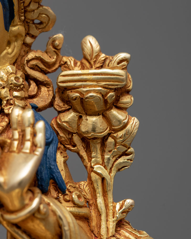 Peaceful Manjushri Statue | Traditionally Hand Painted Art