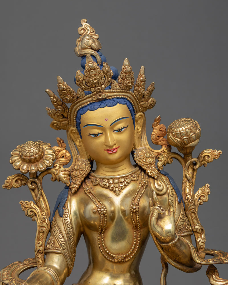 Green Tara Statue | Buy Online Hand Carved Himalayan Art