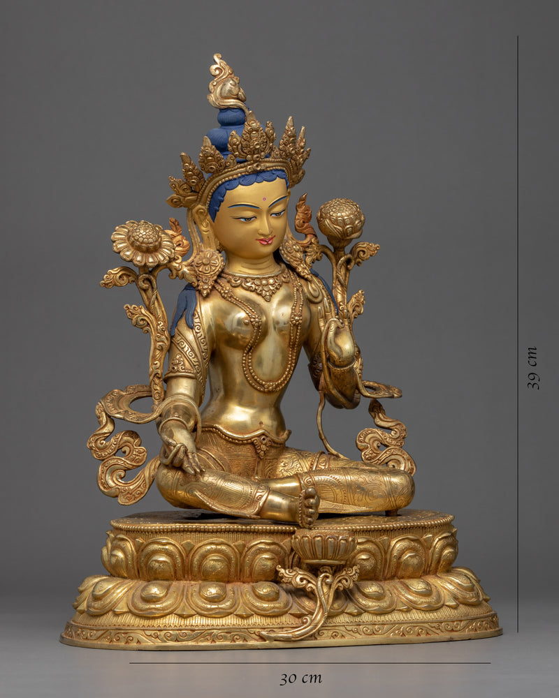 Green Tara Statue | Buy Online Hand Carved Himalayan Art