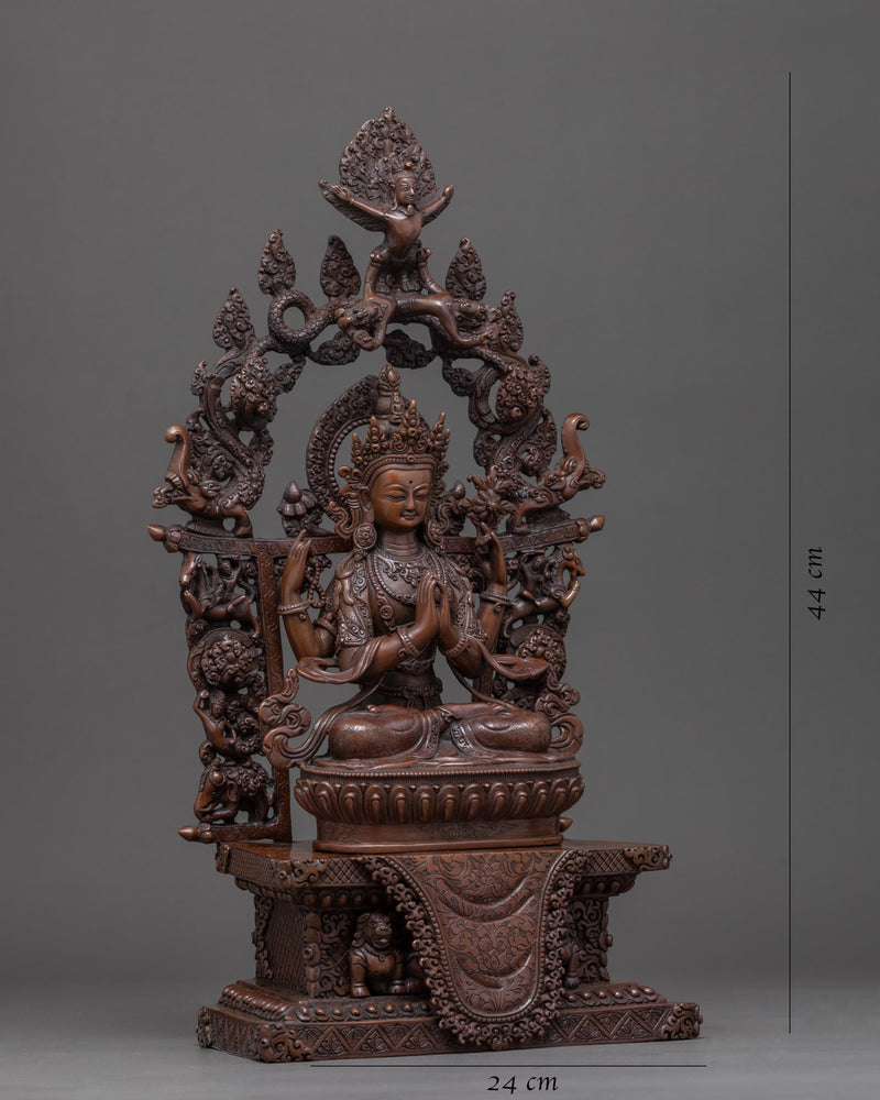 Chenrezig Bodhisattva Art | Traditionally Hand Carved Statue