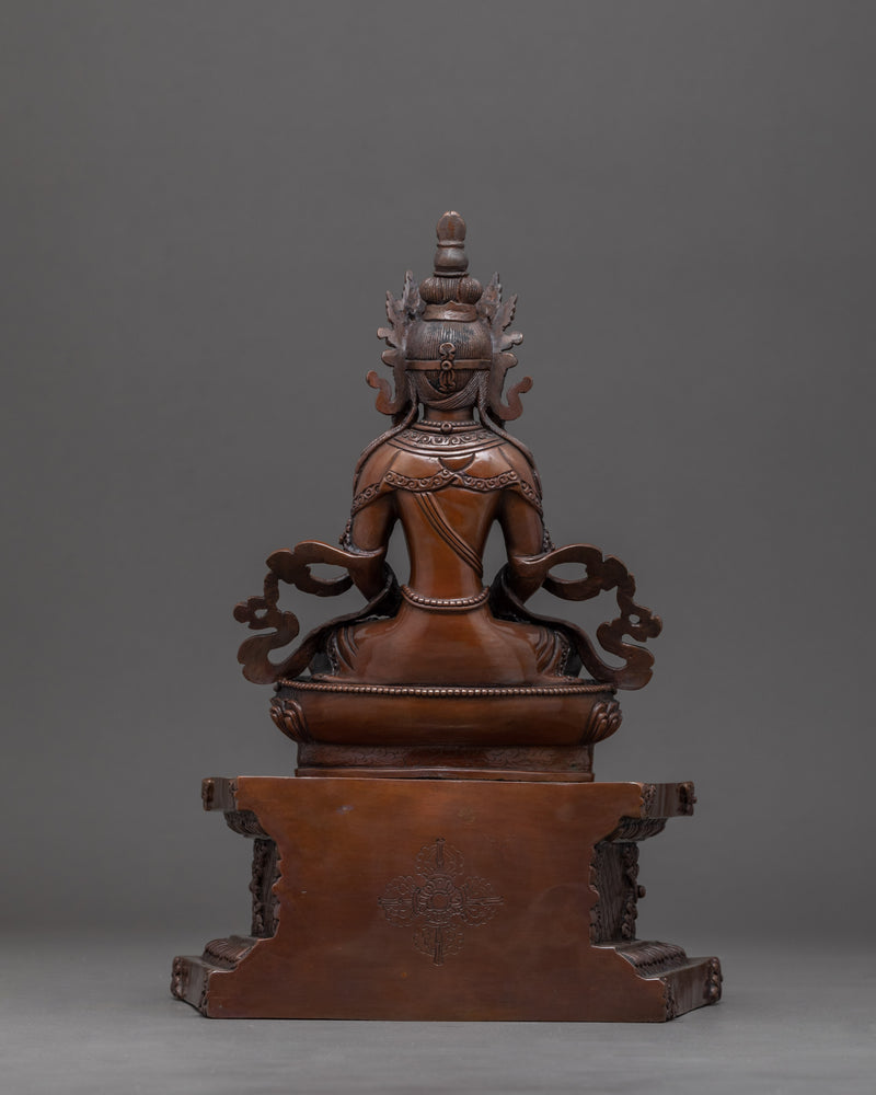 Amitayus Bodhisattva Sculpture | Traditional Buddhist Art