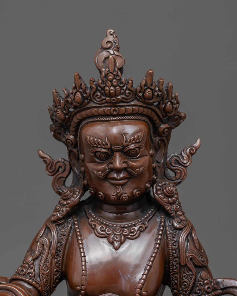 Dzambhala Wrathful Deity Statue | Traditional Tibetan Art