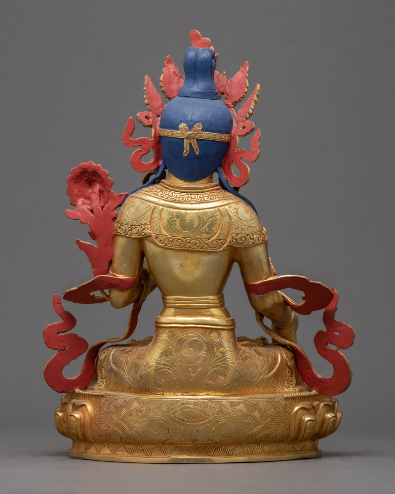 The White Tara Statue | Traditionally Sculpted Gold Sculpture