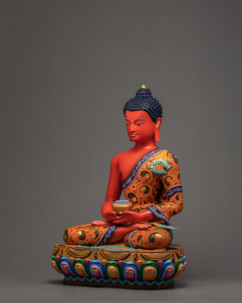 Buddha Amitabha Statue, Himalayan Buddhist Hand Carved Sculpture