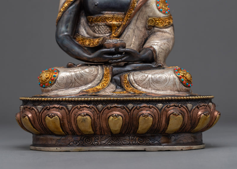 Namo Amitabha Buddha Copper Sculpture | Traditional Tibetan Art