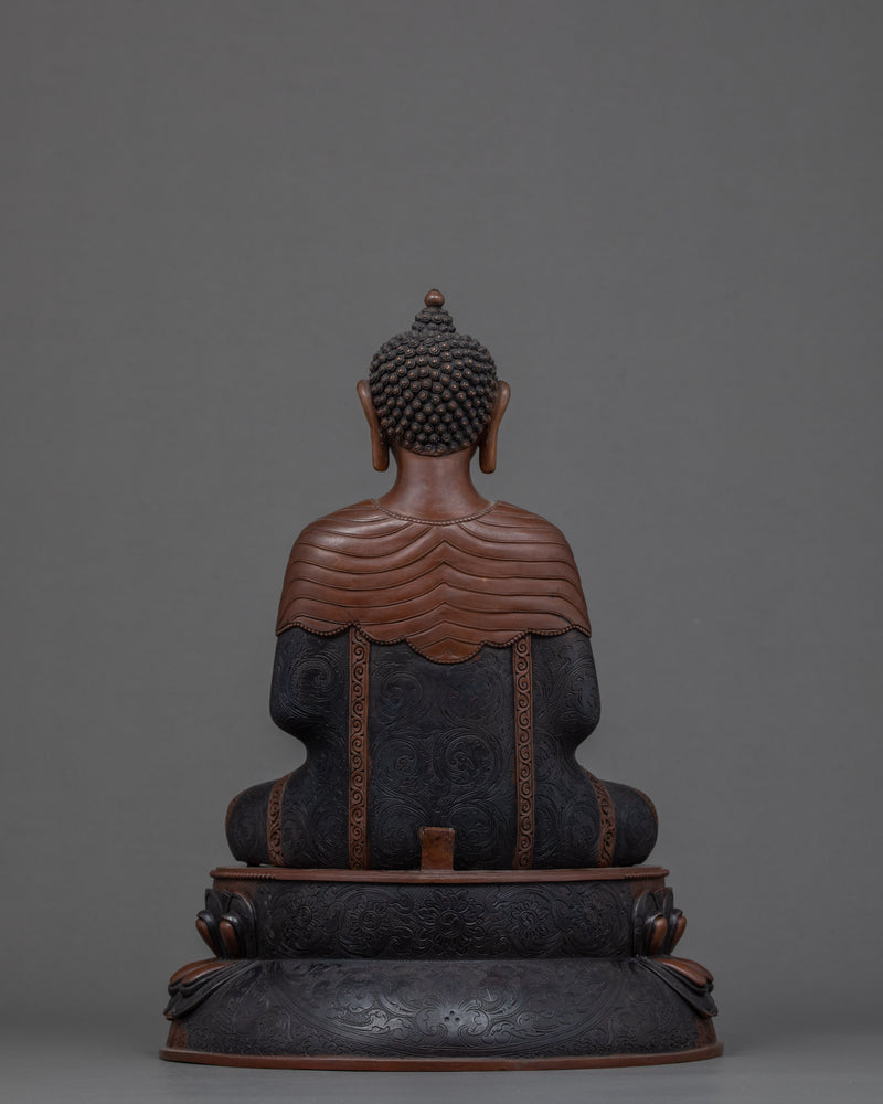 Amitabha Buddha Copper Statue | Traditional Hand Carved Sculpture