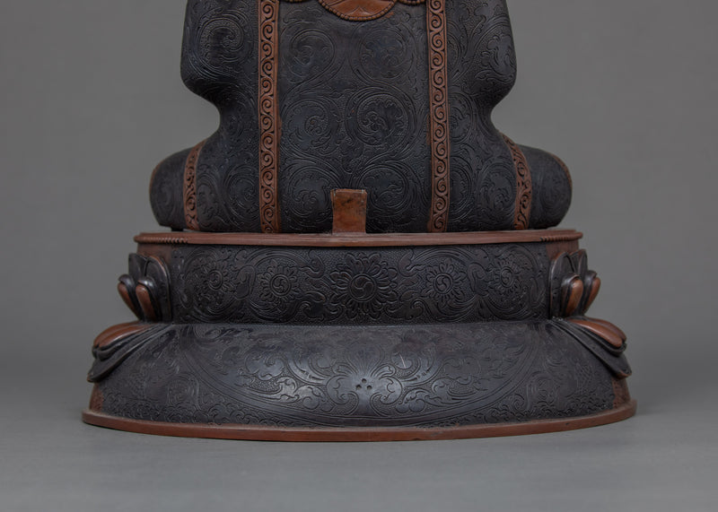 Amitabha Buddha Copper Statue | Traditional Hand Carved Sculpture