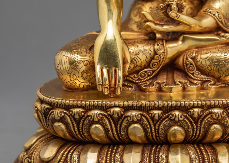 Akshobhya Buddha Statue | Tibetan Mitrugpa Coated With 24K Gold