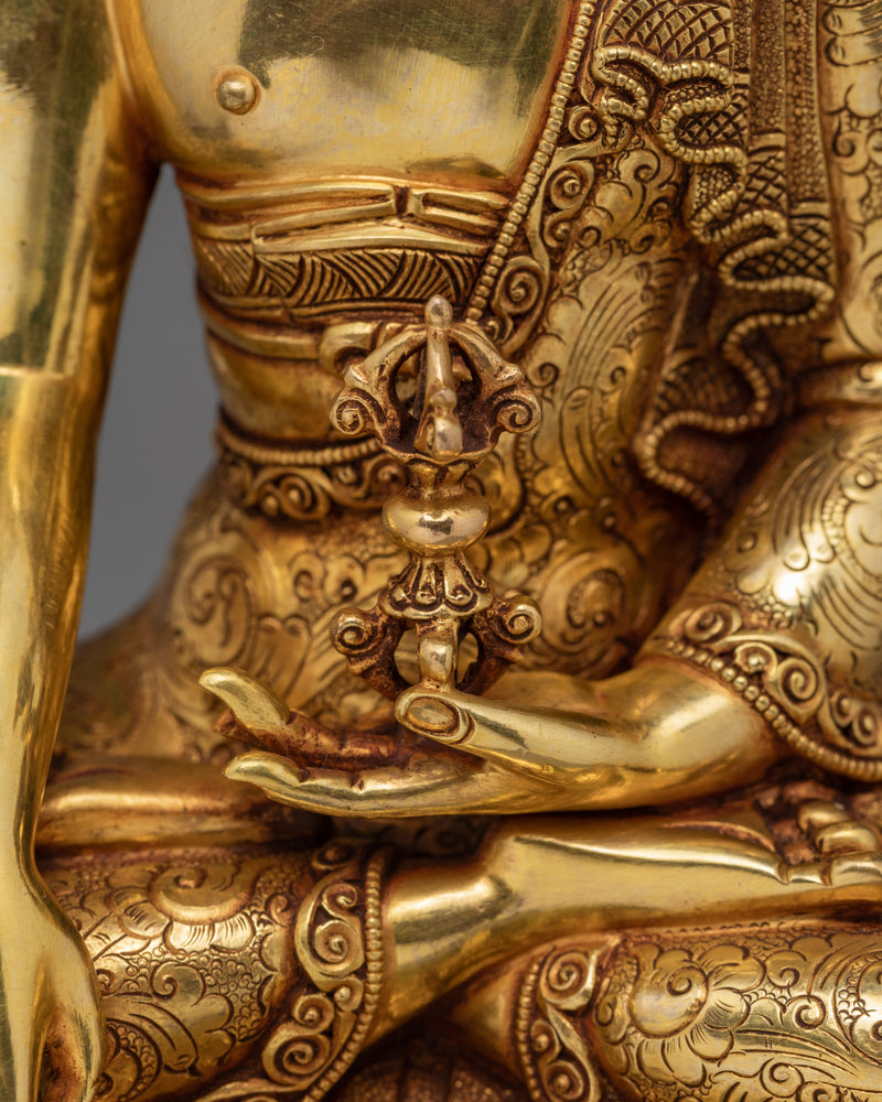 Akshobhya Buddha Statue | Tibetan Mitrugpa Coated With 24K Gold