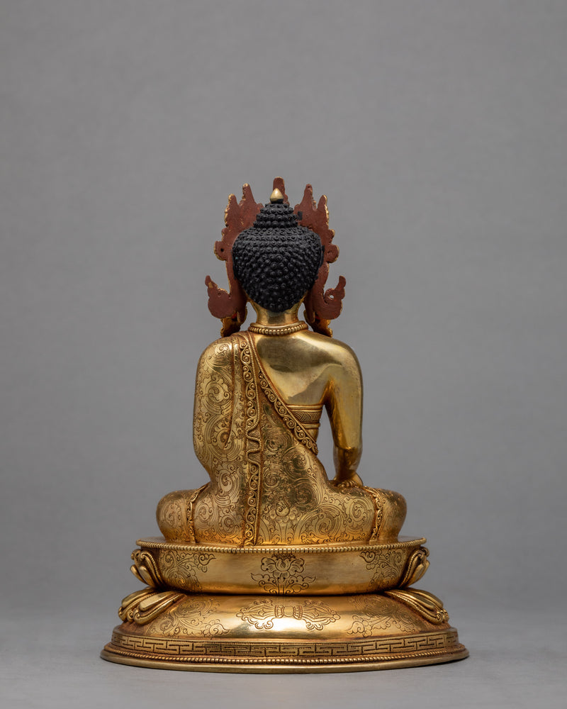 Akshobhya Buddha Statue | Tibetan Mitrugpa Coated With 24K Gold