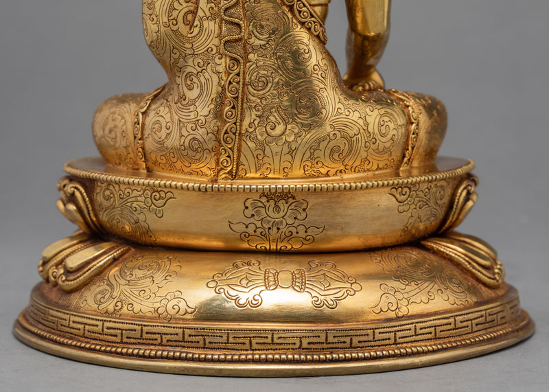 Akshobhya Buddha Statue | Tibetan Mitrugpa Coated With 24K Gold