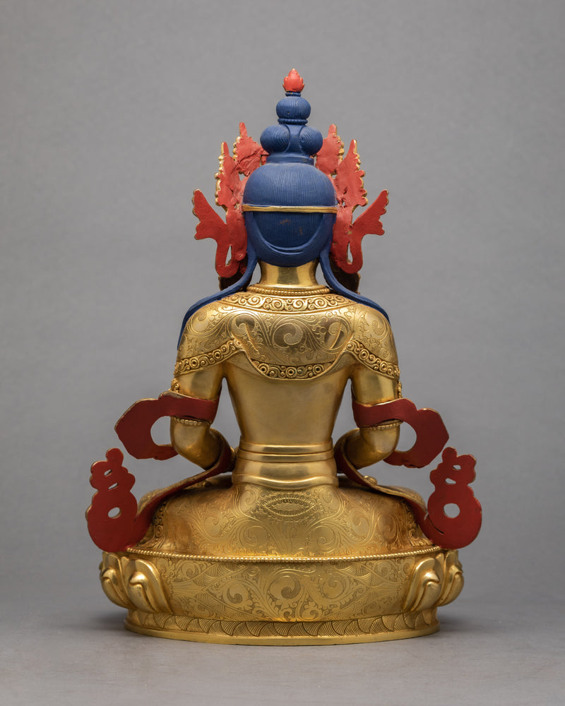 Amitayus | Tibetan Buddha Statue | Glided With 24K Gold