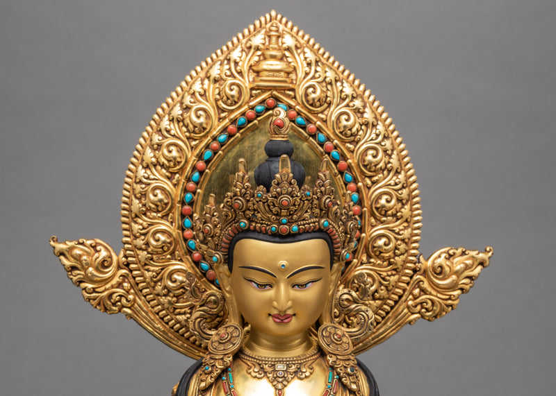 Amitayus Buddha Statue | Gilded in 24K Gold | Himalayan Art