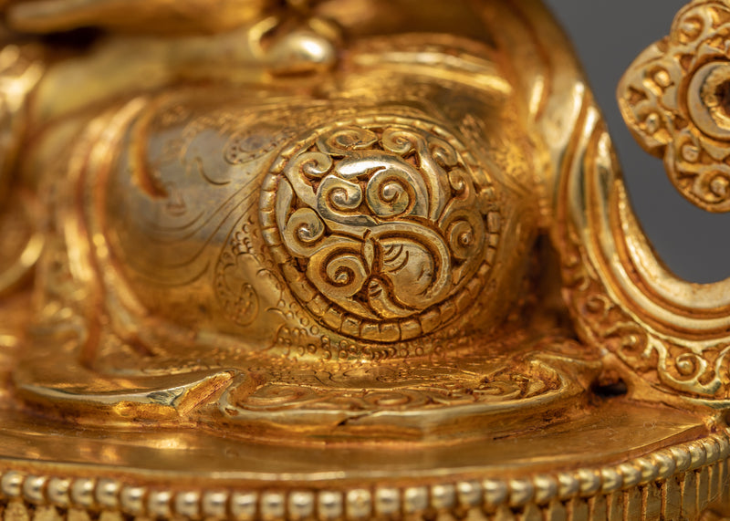 Amitayus Buddha Gold Sculpture | Long life Deity in Buddhism