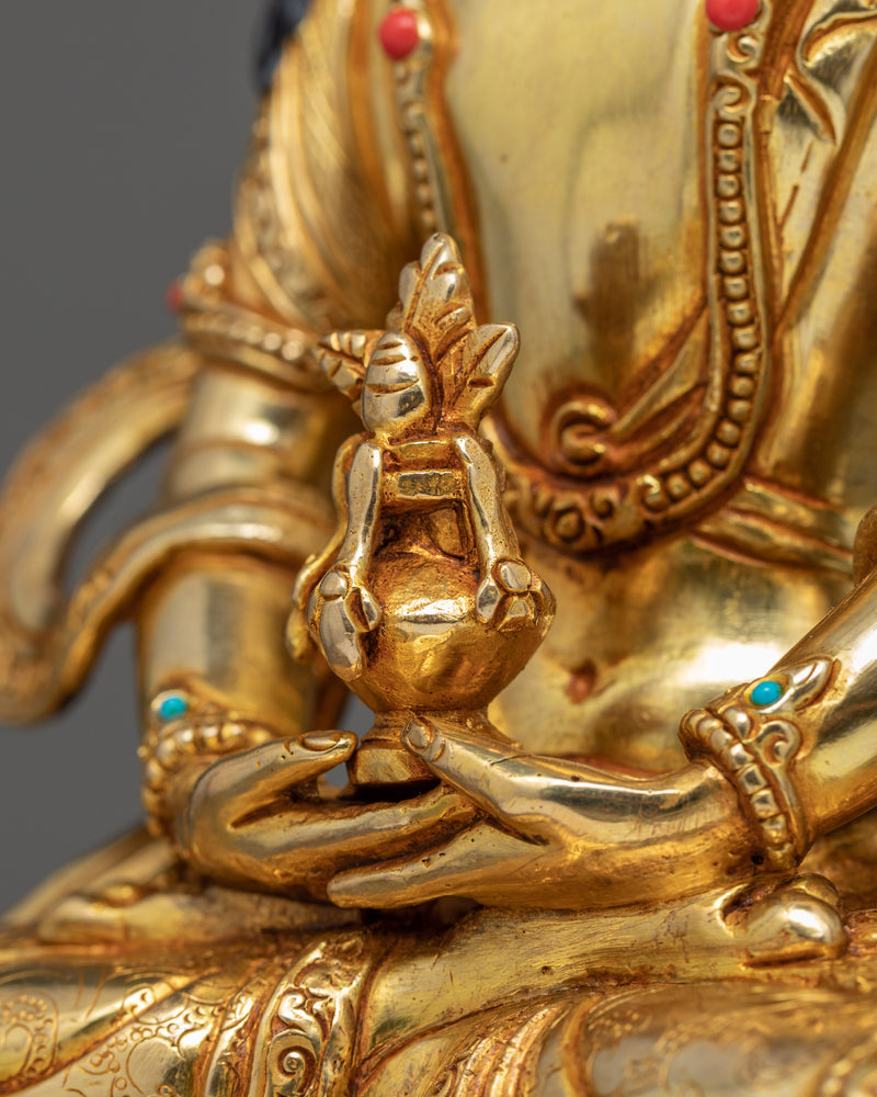 Amitayus Buddha Gold Sculpture | Long life Deity in Buddhism